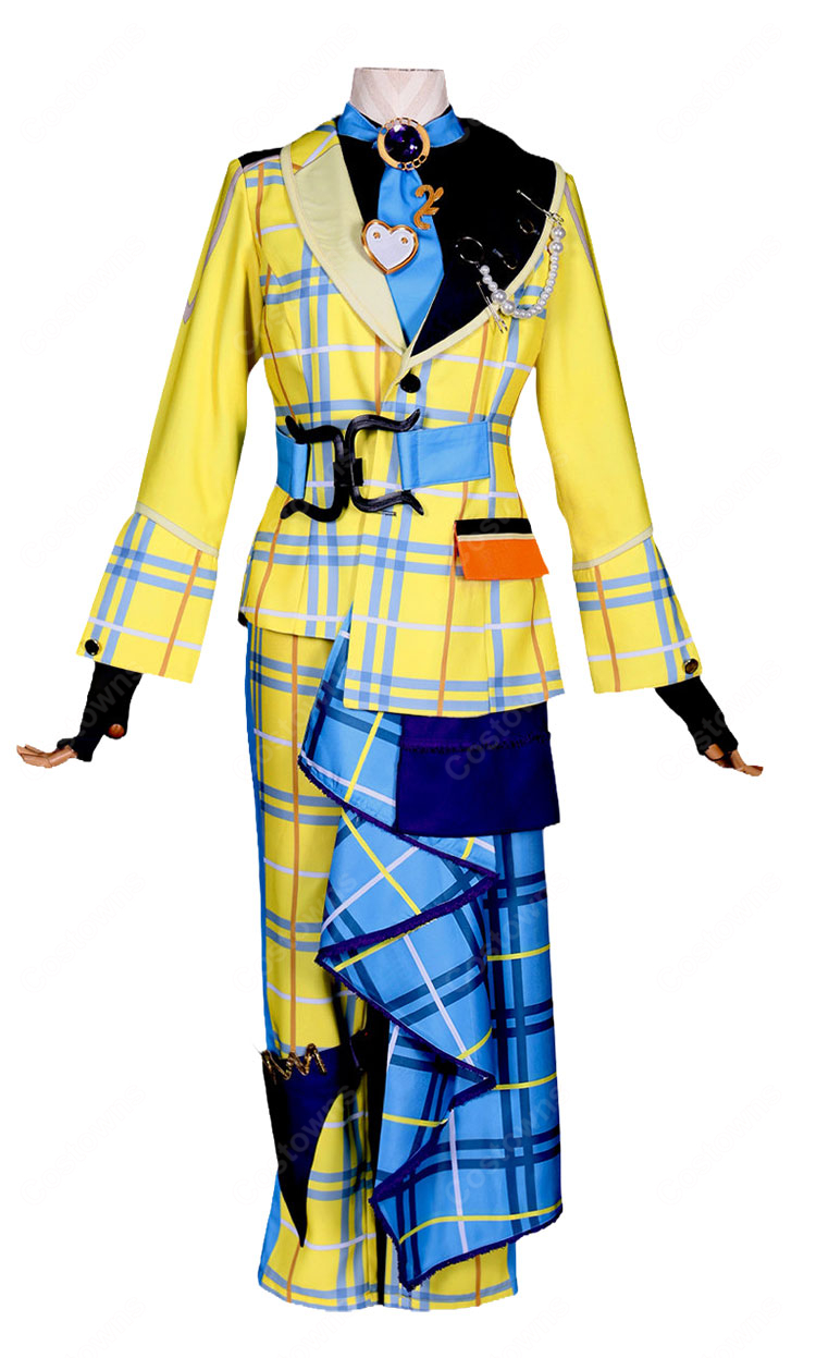 あんさんぶるスターズ!! 白鳥 藍良 コトノハ衣装 コスプレ衣装 チェック柄ステージ衣装セット イベント撮影向け-2