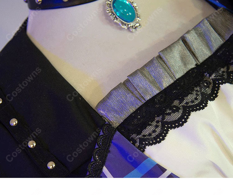 アイカツ! 氷上スミレ ブルーエンプレスコーデ いばらの女王 コスプレ衣装 王冠・アクセサリー付き-6
