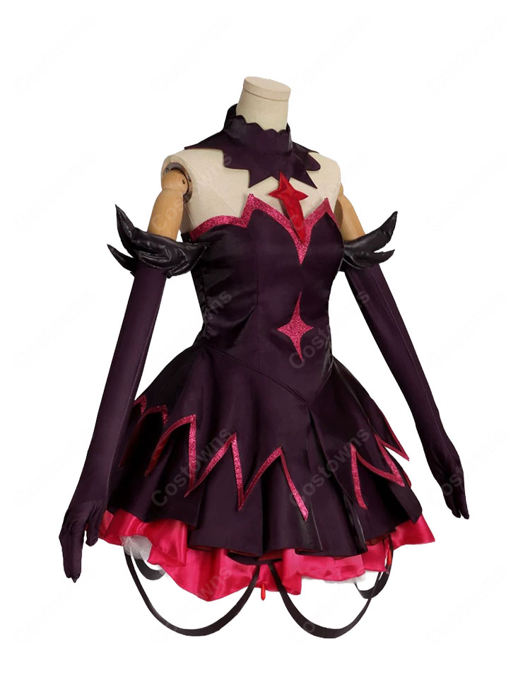 名探偵プリキュア! 森亜るるか エクリプス・シャドウVer. コスプレ衣装 髪飾り・グローブ・翼付き-2