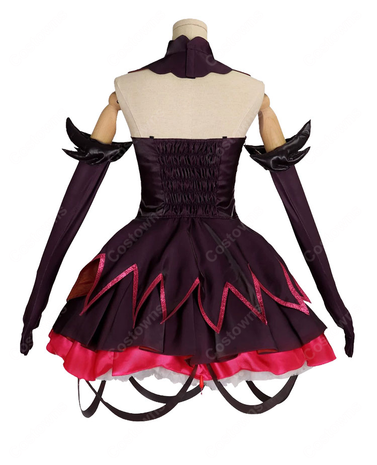 名探偵プリキュア! 森亜るるか エクリプス・シャドウVer. コスプレ衣装 髪飾り・グローブ・翼付き-4