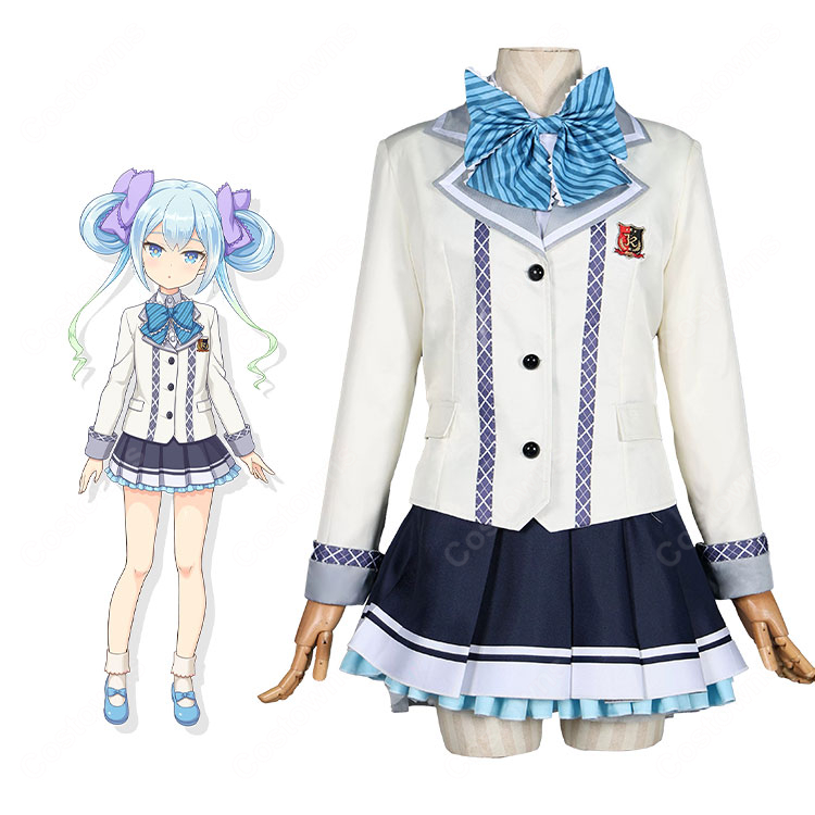 オンゲキ bright MEMORY 珠洲島有栖 コスプレ衣装 制服Ver. ジャケット・スカート・リボン付き-1