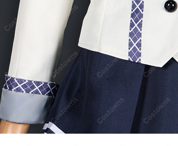 オンゲキ bright MEMORY 珠洲島有栖 コスプレ衣装 制服Ver. ジャケット・スカート・リボン付き-9