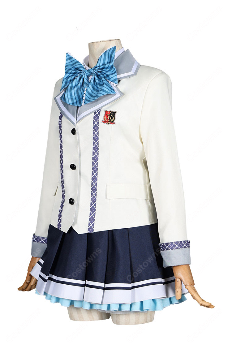 オンゲキ bright MEMORY 珠洲島有栖 コスプレ衣装 制服Ver. ジャケット・スカート・リボン付き-3