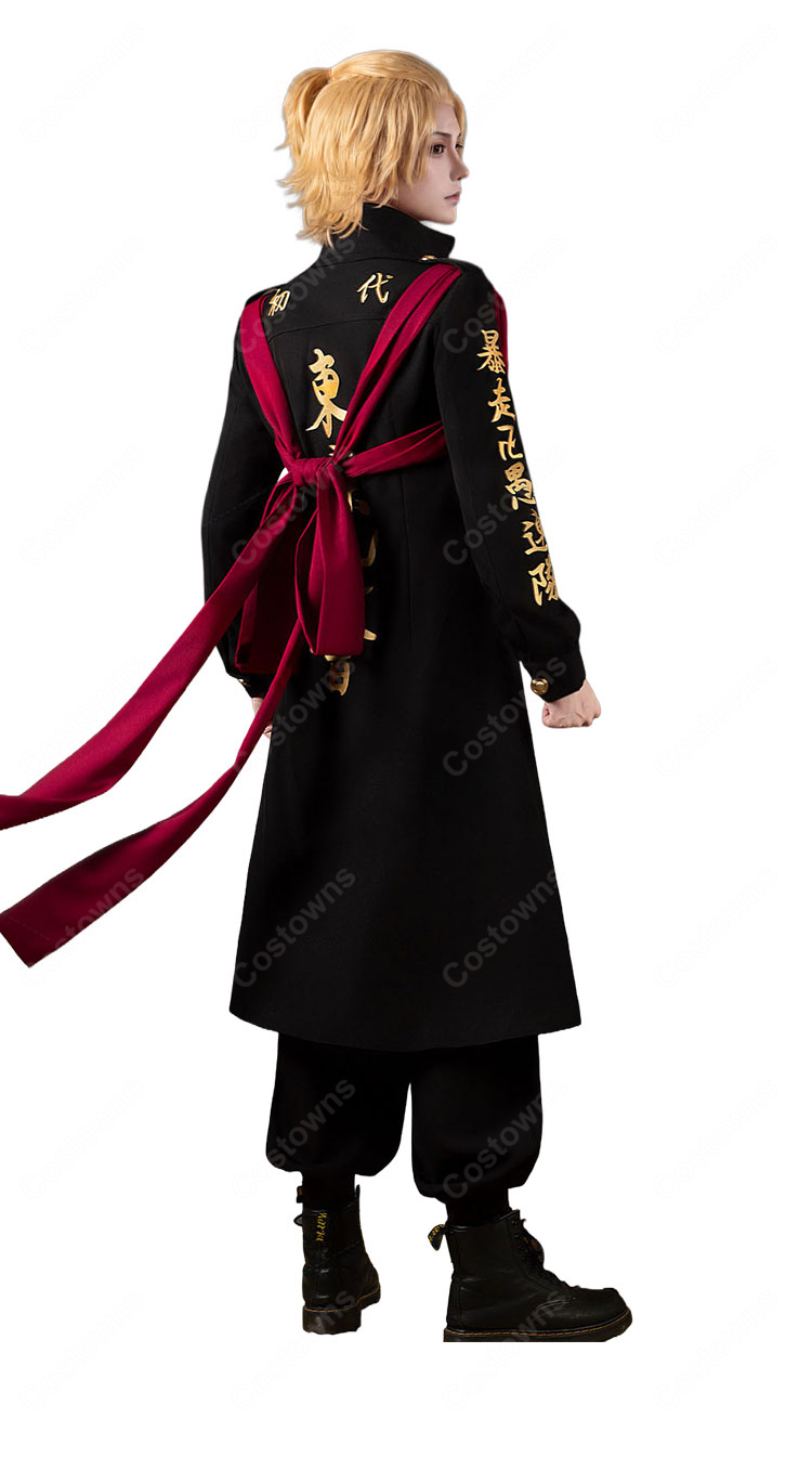 東京卍リベンジャーズ 佐野万次郎 コスプレ衣装 マイキー 東京卍會 特攻服 ロングジャケット 刺繍入り-4