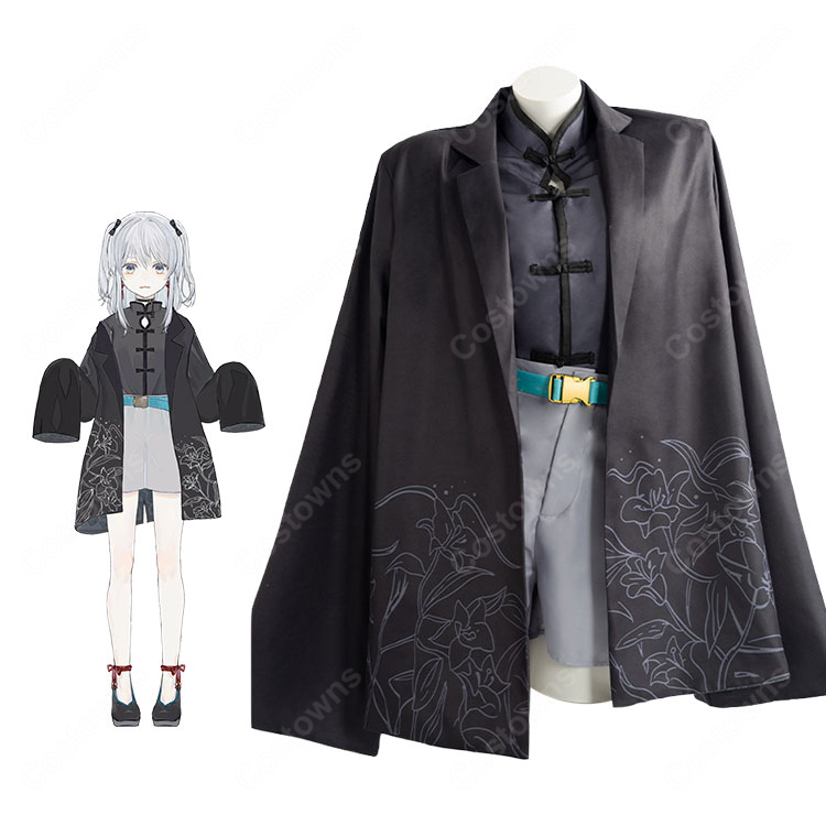 VTuber 猫麦とろろ コスプレ衣装 インナー・アウター・ショートパンツ・アクセサリーセット-1