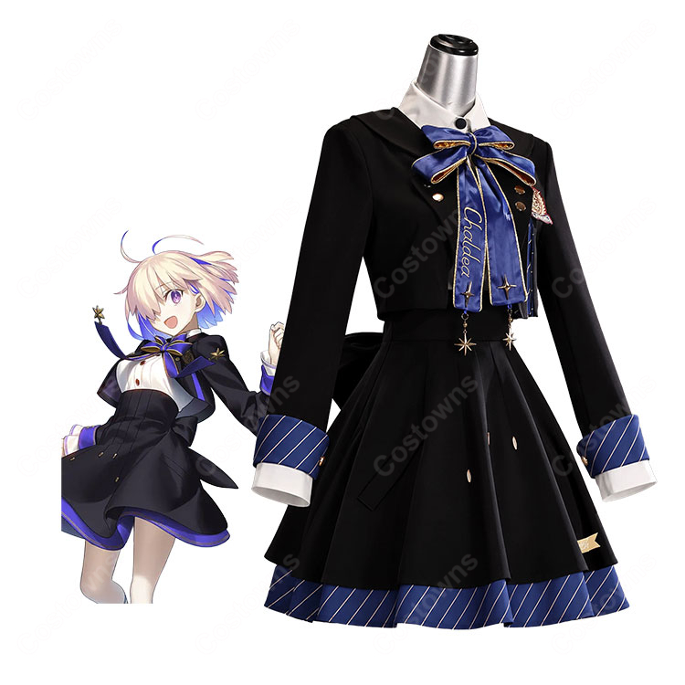 Fate/Grand Order マシュ・キリエライト 11周年記念 英霊学装Ver. コスプレ衣装 カルデア学園祭-1