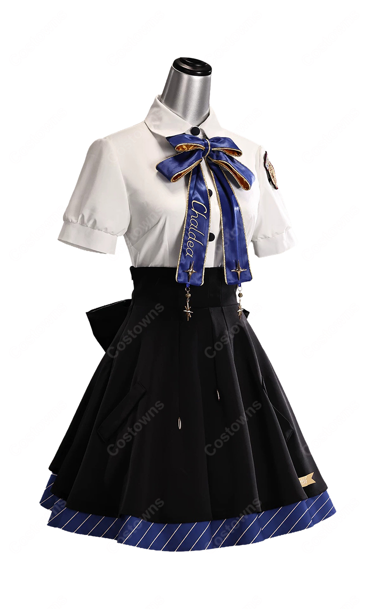 Fate/Grand Order マシュ・キリエライト 11周年記念 英霊学装Ver. コスプレ衣装 カルデア学園祭-3