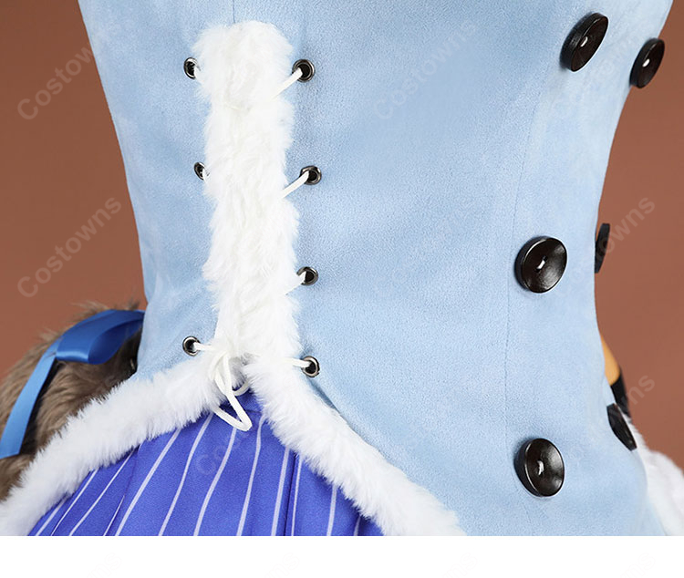 Re:ゼロから始める異世界生活 レム クリスマスコス ver. コスプレ衣装 トナカイ風ケープ・髪飾り付き-7