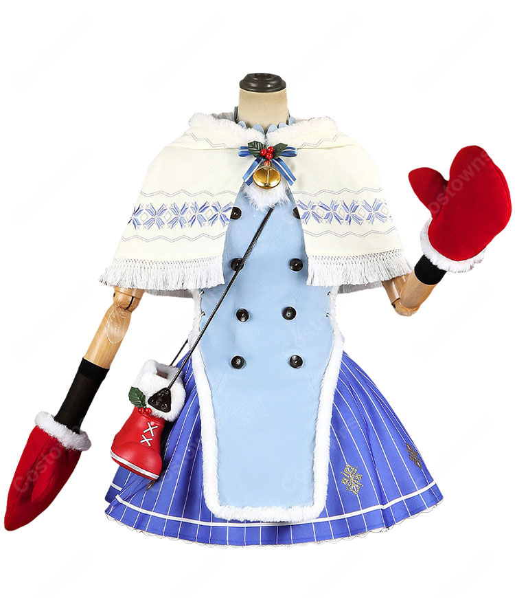 Re:ゼロから始める異世界生活 レム クリスマスコス ver. コスプレ衣装 トナカイ風ケープ・髪飾り付き-2