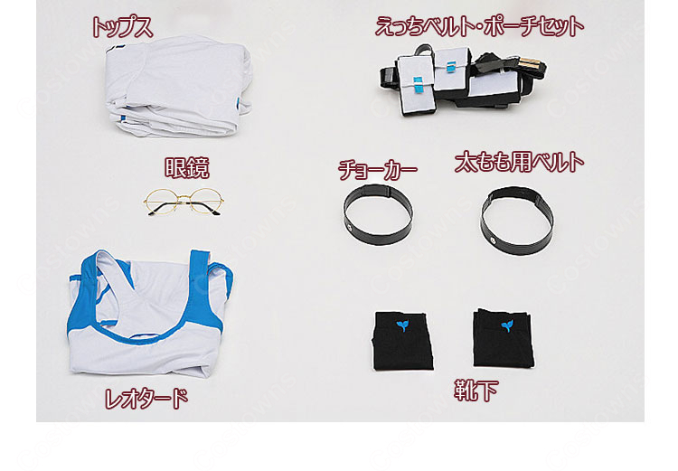 ブルーアーカイブ Blue Archive 淵上コトネ コスプレ衣装 ダイビング部 水着風コスチューム フード付きトップス・眼鏡セット しっぽ追加可能-10