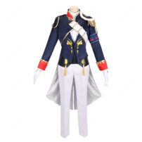 にじさんじ 夢追翔 共通衣装 コスプレ衣装 燕尾服風ジャケット・肩章付き 豪華6点セット VTuber ライブ・イベント・撮影向け(202×202)