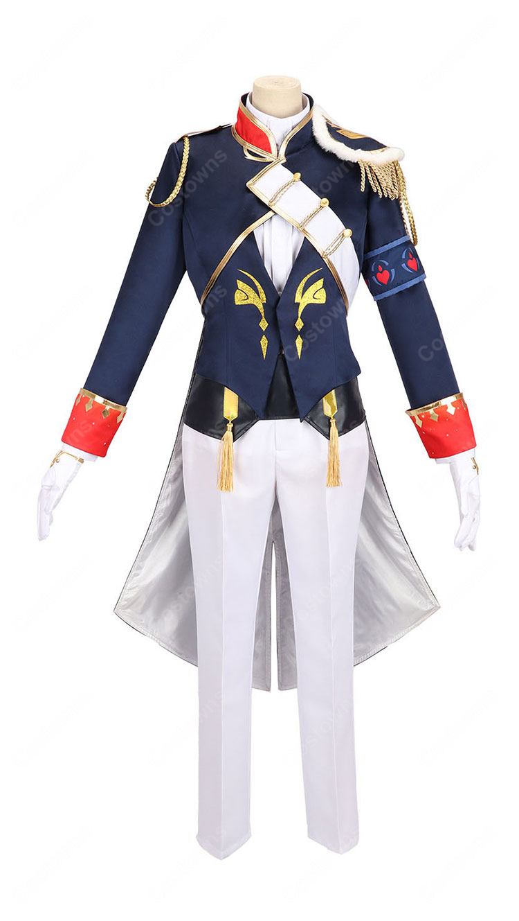 にじさんじ 夢追翔 共通衣装 コスプレ衣装 燕尾服風ジャケット・肩章付き 豪華6点セット VTuber ライブ・イベント・撮影向け-2