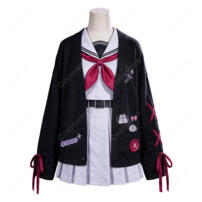 ホロライブEnglish -Advent- 古石ビジュー コンバットアカデミー制服Ver. コスプレ衣装 セーラー服 カーディガン付き 撮影・イベント用