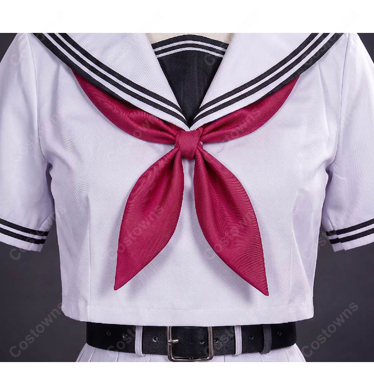 ホロライブEnglish -Advent- 古石ビジュー コンバットアカデミー制服Ver. コスプレ衣装 セーラー服 カーディガン付き 撮影・イベント用-4