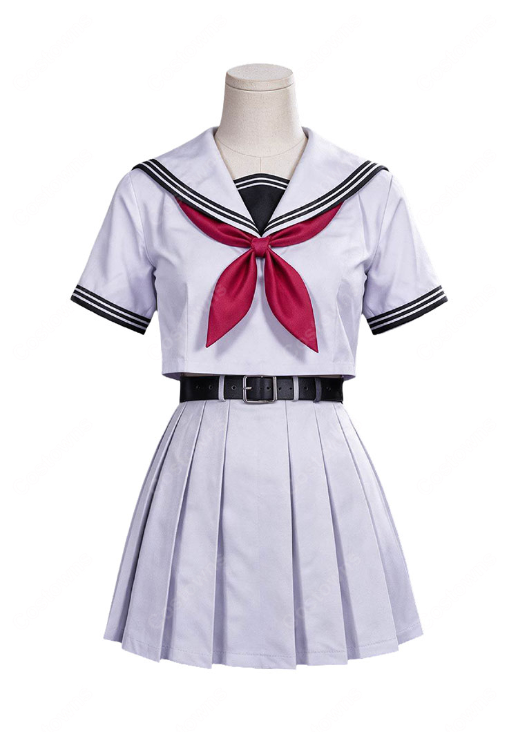 ホロライブEnglish -Advent- 古石ビジュー コンバットアカデミー制服Ver. コスプレ衣装 セーラー服 カーディガン付き 撮影・イベント用-3