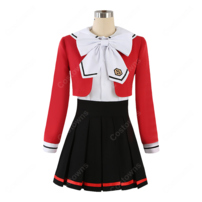 魔法騎士レイアース 獅堂光 制服Ver. コスプレ衣装 赤ジャケット・プリーツスカート・リボン付き(202×202)