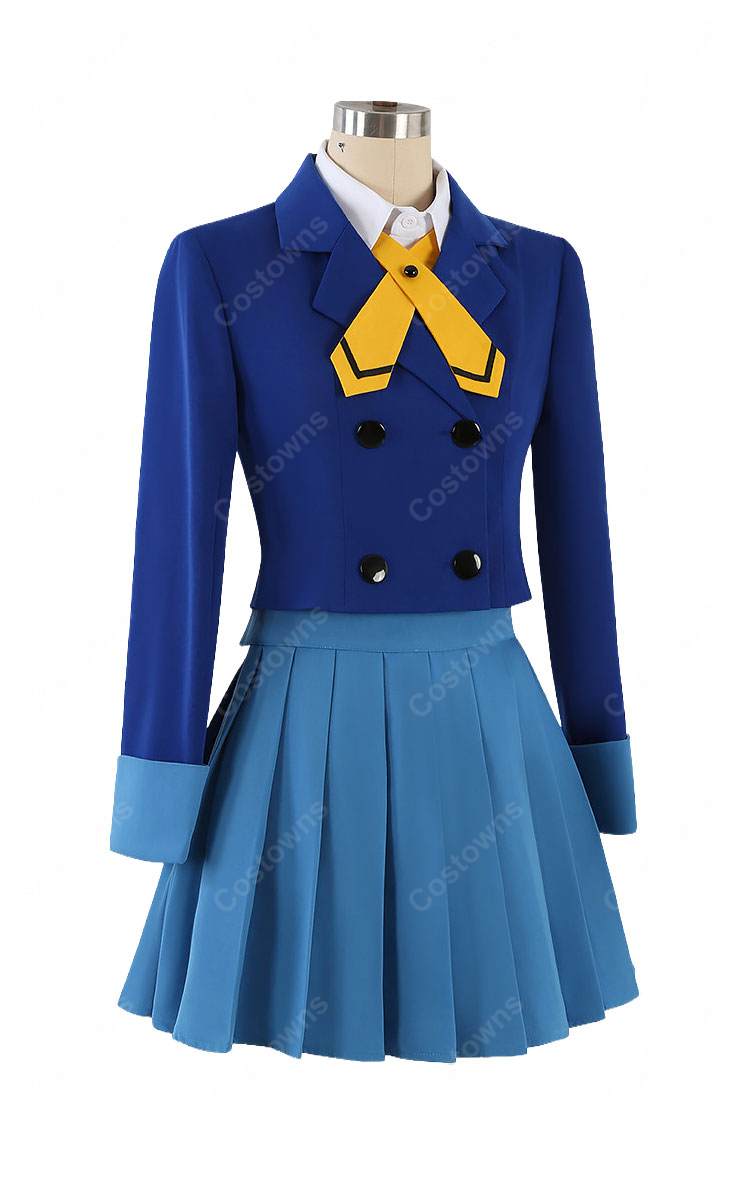 魔法騎士レイアース 龍咲海 コスプレ衣装 制服Ver. 青いジャケット・プリーツスカート・シャツ・リボン4点セット-3