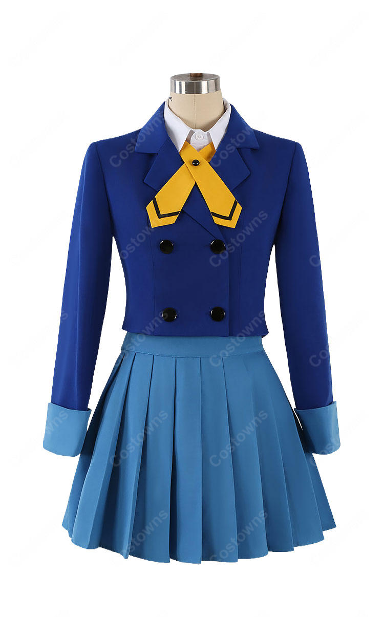 魔法騎士レイアース 龍咲海 コスプレ衣装 制服Ver. 青いジャケット・プリーツスカート・シャツ・リボン4点セット-2