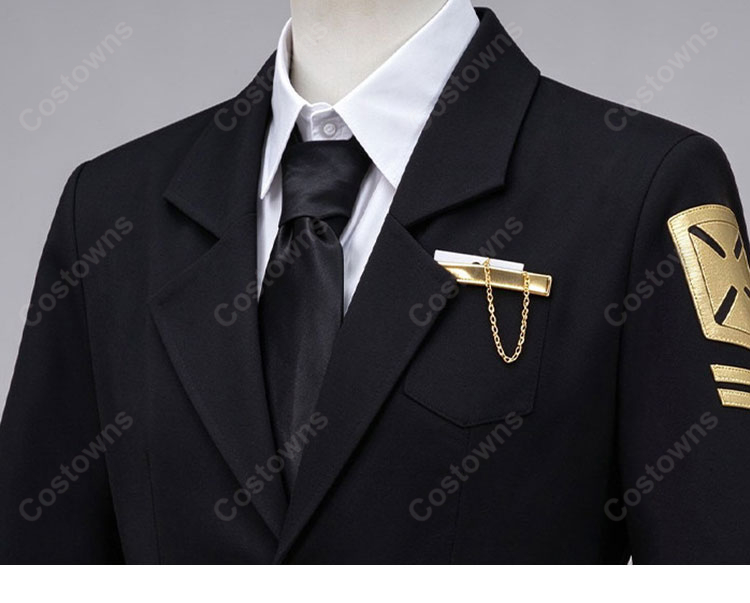 Limbus Company リンバス・カンパニー リアン コスプレ衣装 人差し指の親方 黒スーツ 仮面・手袋付き 7点セット 撮影・イベント向け-7