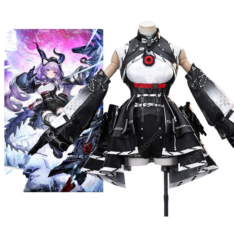 アークナイツ：エンドフィールド ティフォロス コスプレ衣装 角飾り・スカート・ポーチ付き ランタン道具追加購入可 イベント・撮影向け-1
