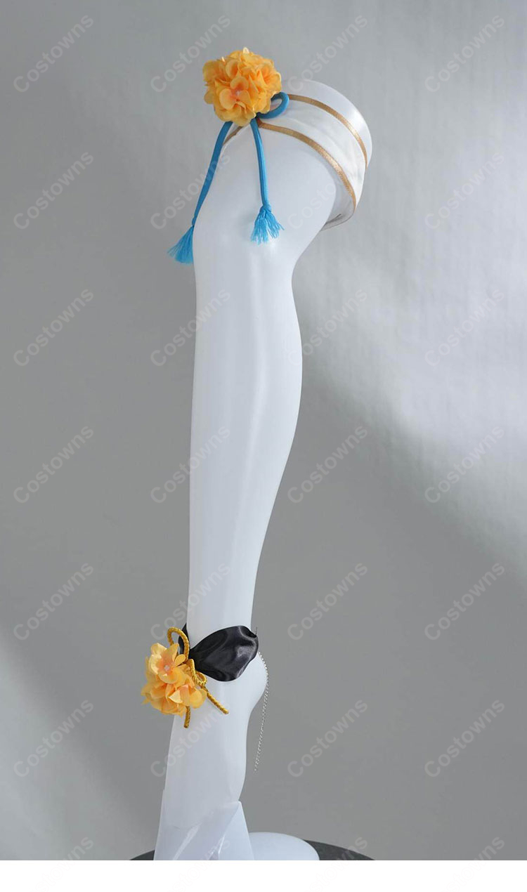 hololive 白上フブキ 狐のお宮でこんこんこん 衣装 コスプレ衣装 和風ステージ衣装 花飾り付き イベント撮影向け-17