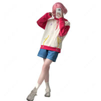 プロジェクトセカイ 鳳えむ April Fools Event 2026 コスプレ衣装 フード付きトップス＆パンツセット ワンダーランズ×ショウタイム(プロジェクトセカイ カラフルステージ！ feat. 初音ミク コスプレ衣装)