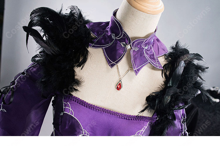 Fate/Grand Order スカサハ＝スカディ コスプレ衣装 女王風ドレスセット 装飾パーツ付き 撮影・イベント向け-5