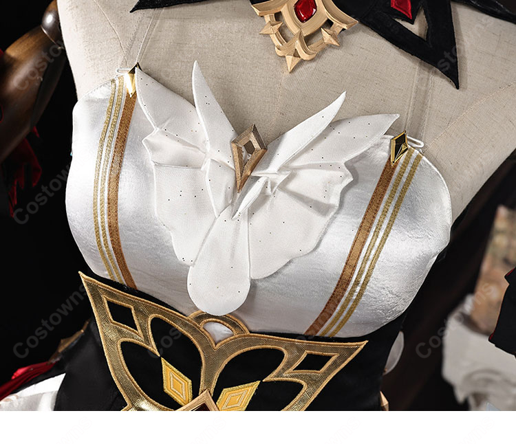 原神 サンドローネ 鏡水の解明Ver. コスプレ衣装 鏡の国のお茶会 ドレスセット アクセサリー付き-5
