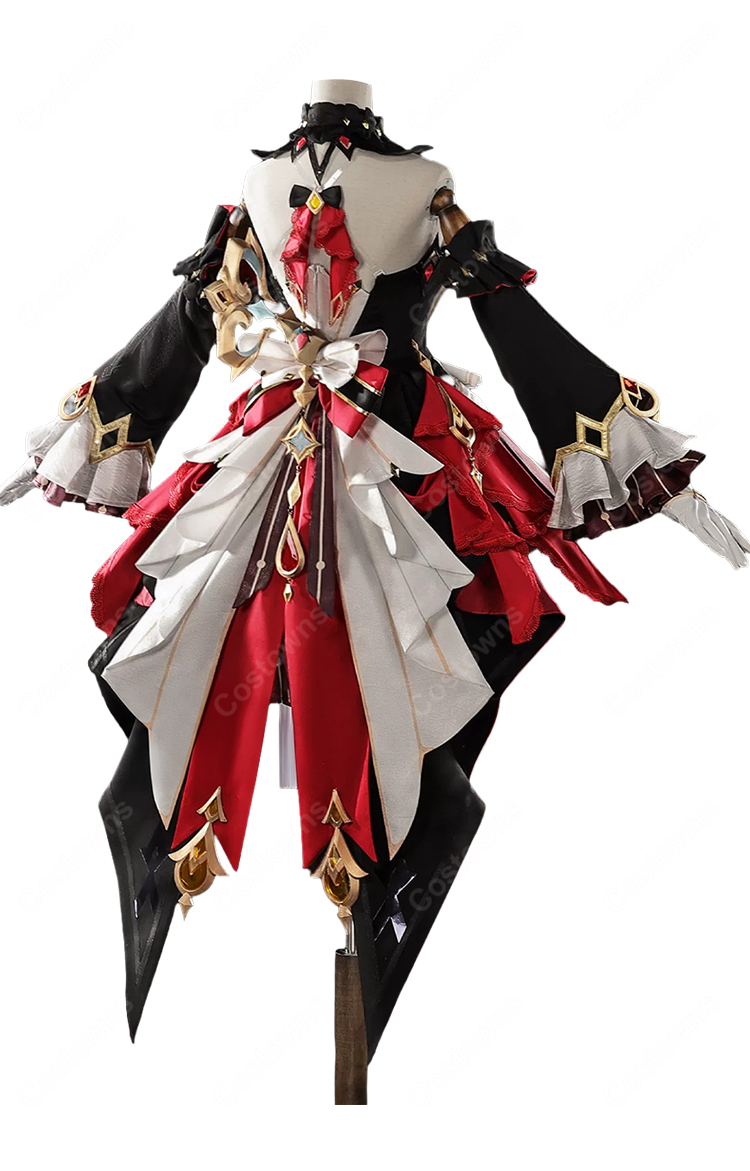 原神 サンドローネ 鏡水の解明Ver. コスプレ衣装 鏡の国のお茶会 ドレスセット アクセサリー付き-3