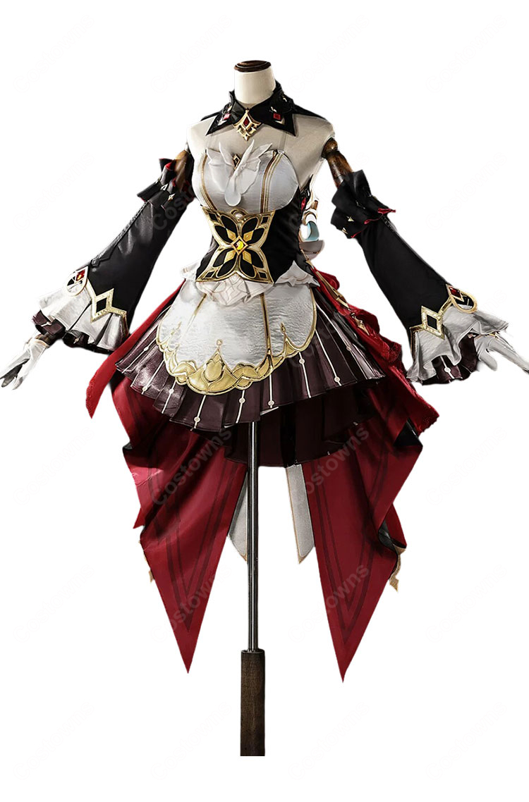 原神 サンドローネ 鏡水の解明Ver. コスプレ衣装 鏡の国のお茶会 ドレスセット アクセサリー付き-2