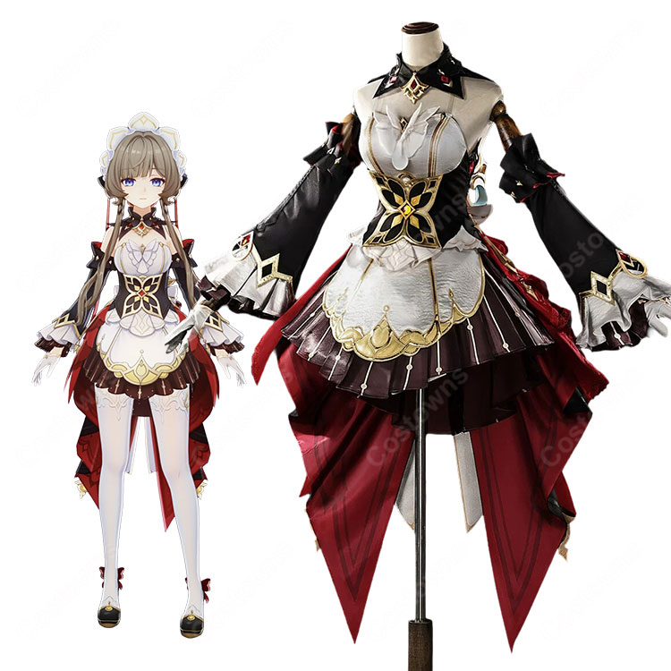 原神 サンドローネ 鏡水の解明Ver. コスプレ衣装 鏡の国のお茶会 ドレスセット アクセサリー付き-1