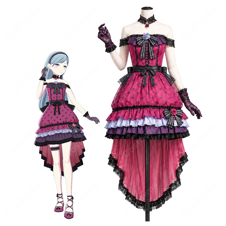 プロジェクトセカイ カラフルステージ! feat. 初音ミク 日野森雫 ロミオとシンデレラ衣装 コスプレ衣装 フルセット-1