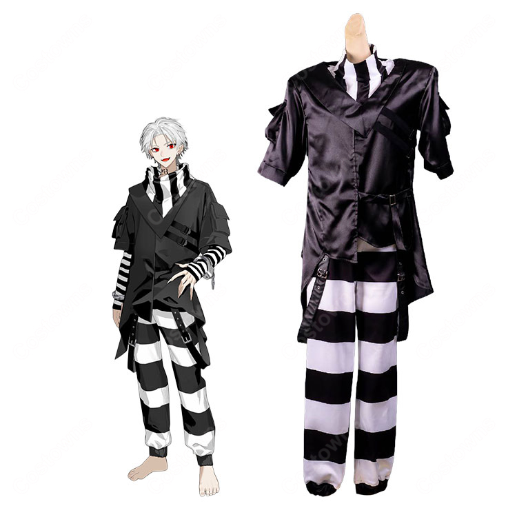 にじさんじ 葛葉 Cellmates（セルメイツ）コスプレ衣装｜トップス・インナー・パンツ・アームカバー・手錠の5点セット-1