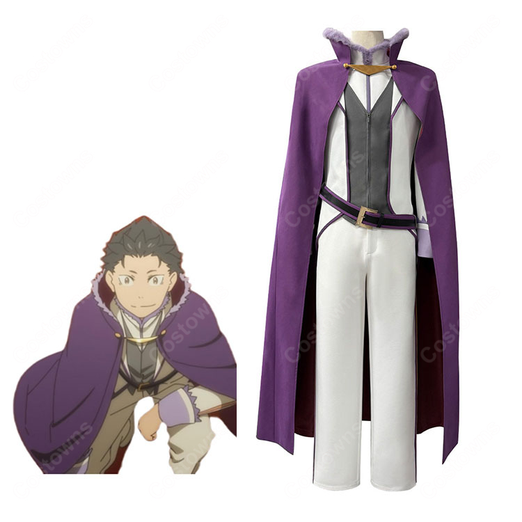 Re:ゼロから始める異世界生活 2nd season ナツキ・スバル 騎士叙勲式 UTAGE コスプレ衣装 マント・燕尾風ジャケット付き-1