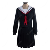 地獄少女 閻魔あい コスプレ衣装 制服Ver. 黒セーラー服 リボン・靴下・数珠風ブレスレット付き 5点セット アニメ仮装・イベント撮影向け(ゲーム• アニメコスプレ衣装でおすすめの商品)