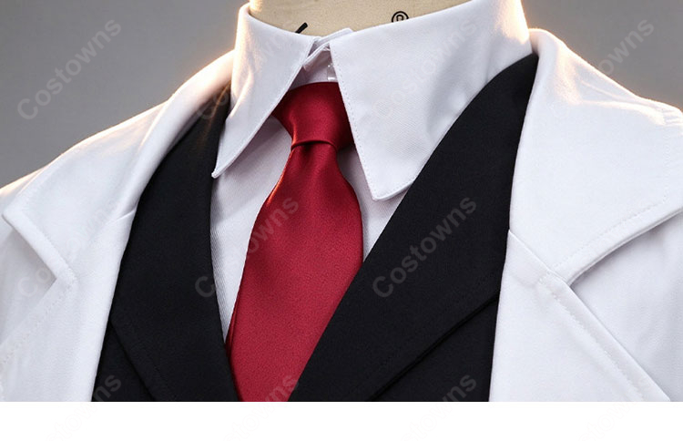 Limbus Company リンバス・カンパニー ホーエンハイム 過去Ver. コスプレ衣装 白衣 ロングコート スーツ 腕章付き 6点セット-6