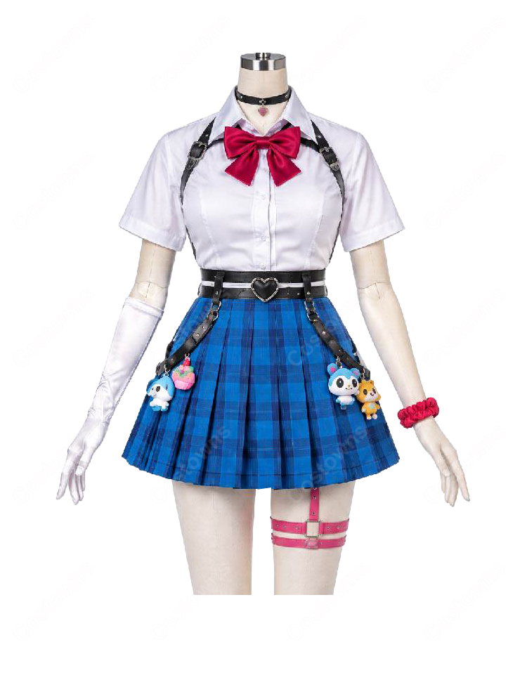 hololive English -Justice- ラオーラ・パンテーラ オタク女子制服衣装 コスプレ衣装-3