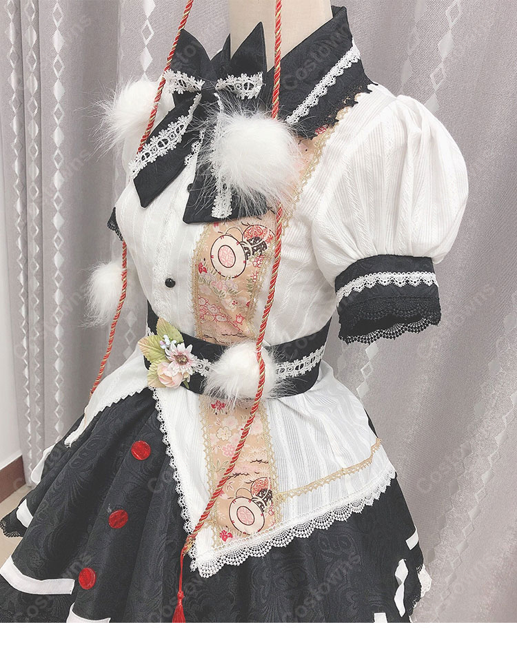 東方ダンマクカグラ 射命丸文 コスプレ衣装 帽子付き レース＆フリルの華やかデザイン 翼・扇子・パニエ追加可-6