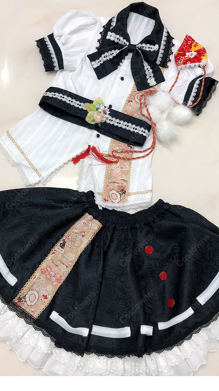 東方ダンマクカグラ 射命丸文 コスプレ衣装 帽子付き レース＆フリルの華やかデザイン 翼・扇子・パニエ追加可-8