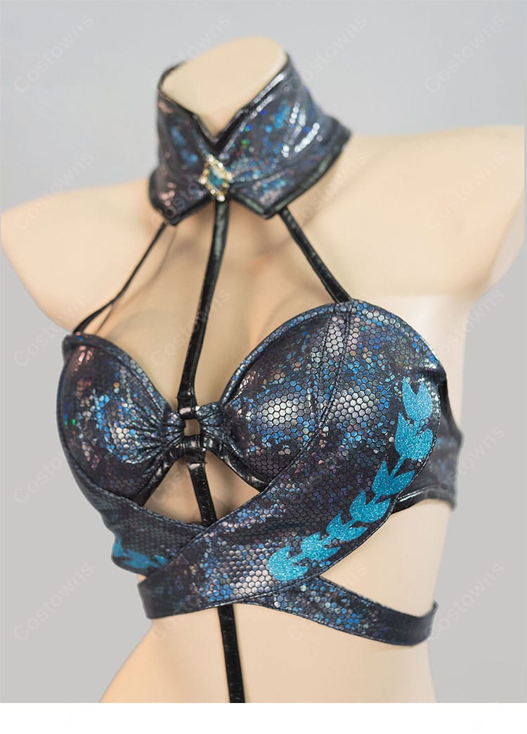 勝利の女神：NIKKE リトルマーメイド（セイレーン）水着風コスプレ衣装｜透け感ロングスカート・ヘッドアクセサリー付き-5