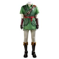 ゼルダの伝説 時のオカリナ リンク コスプレ衣装｜緑のチュニック・帽子・腰ポーチなど小物付き｜イベント・撮影会向け