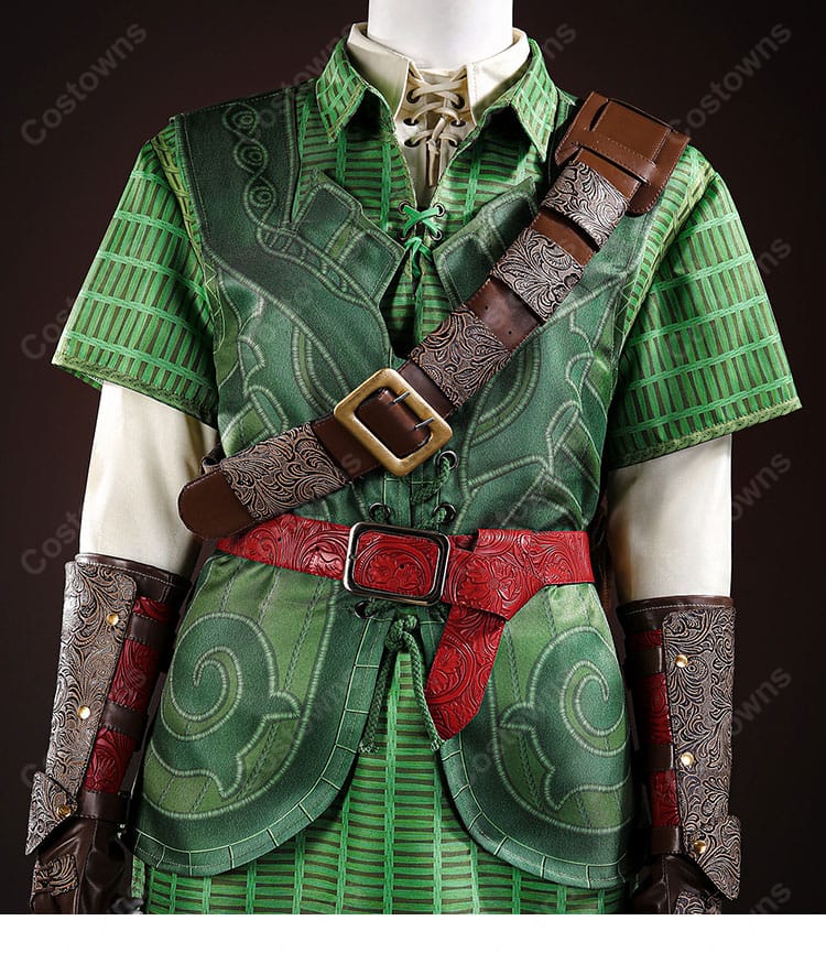 ゼルダの伝説 時のオカリナ リンク コスプレ衣装｜緑のチュニック・帽子・腰ポーチなど小物付き｜イベント・撮影会向け-4