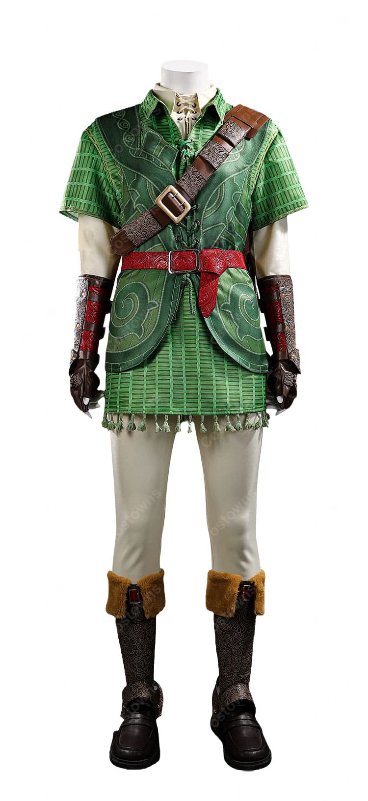 ゼルダの伝説 時のオカリナ リンク コスプレ衣装｜緑のチュニック・帽子・腰ポーチなど小物付き｜イベント・撮影会向け-2