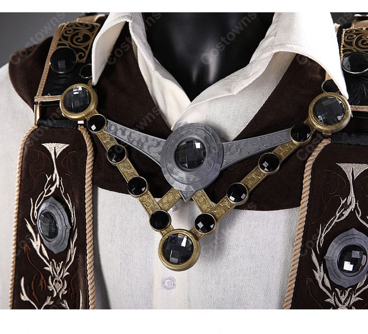 The Duskbloods（ダスクブラッド）アルバート コスプレ衣装 刺繍入りマント・宝石風装飾付き S～XXXL対応-4