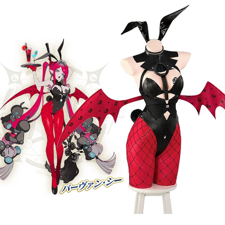 Fate/Grand Order FGO 妖精騎士トリスタン バーヴァン・シー ブラッディ・バニー コスプレ衣装 ハロウィン霊衣Ver. ウサ耳・翼付き-1
