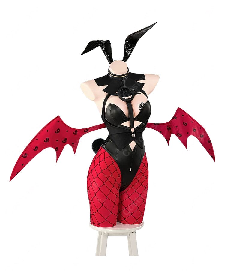 Fate/Grand Order FGO 妖精騎士トリスタン バーヴァン・シー ブラッディ・バニー コスプレ衣装 ハロウィン霊衣Ver. ウサ耳・翼付き-2