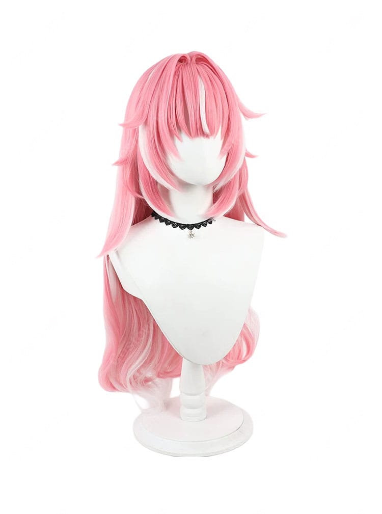 PUKEY GODDESS SHOT TRICK ファム・スール コスプレウィッグ ピンク髪 ホワイトメッシュ ロングヘア キャラクター再現用 撮影・イベント向け-3