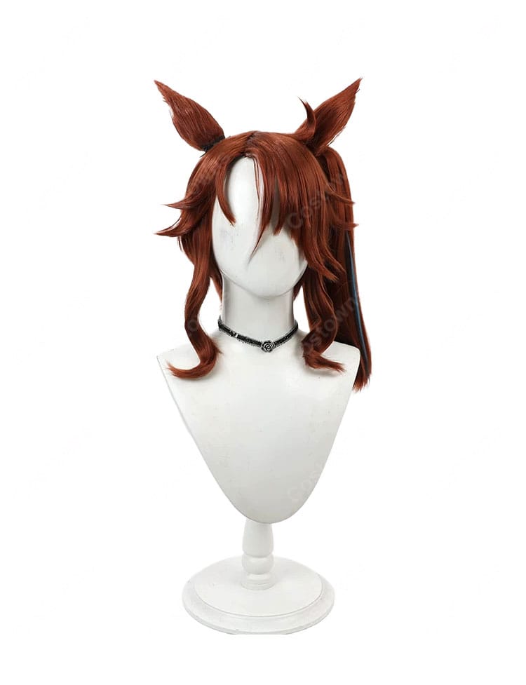 ウマ娘 プリティーダービー メジロパーマー［赤心のトナカイさん］コスプレウィッグ 耳・尻尾付き クリスマス勝負服Ver. コスプレ衣装用-2