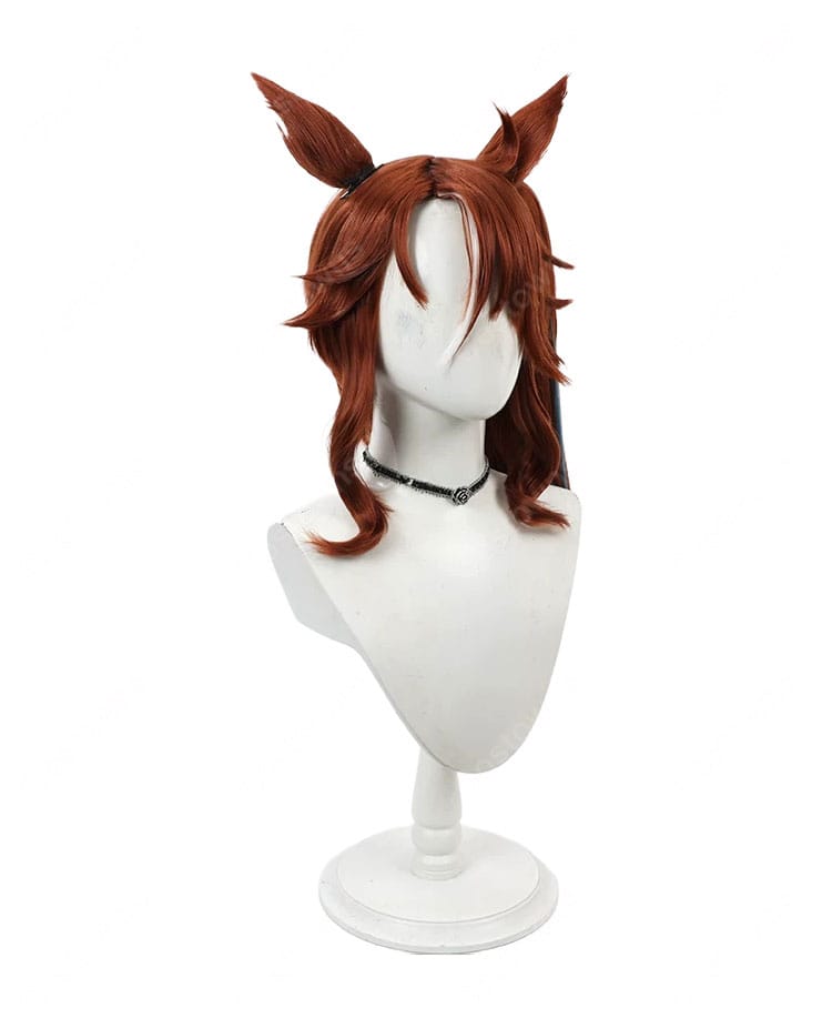 ウマ娘 プリティーダービー メジロパーマー［赤心のトナカイさん］コスプレウィッグ 耳・尻尾付き クリスマス勝負服Ver. コスプレ衣装用-3