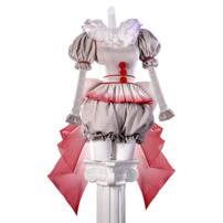IT／イット ペニーワイズ コスプレ衣装 HORROR美少女 2017年版 フリル襟・かぼちゃパンツ・大型バックリボン付き ハロウィン仮装 撮影用 COSTOWNS